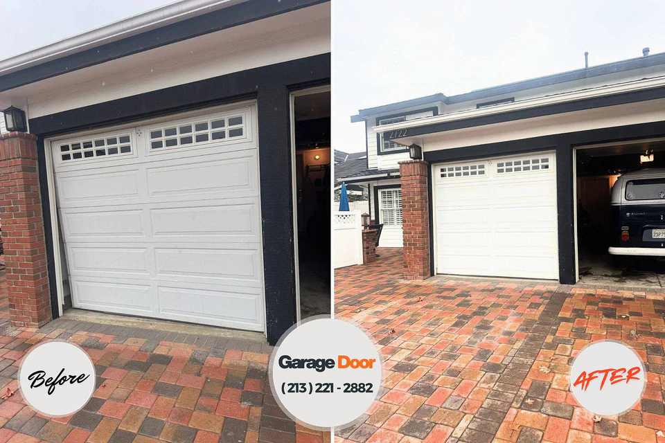 Before and after: garage door installation Castalia, OH